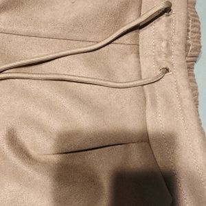 Brown suede dress pants